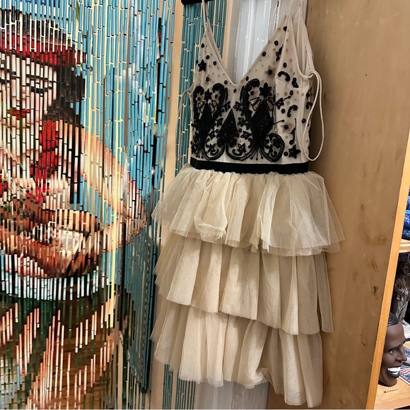 Alice + Olivia Drury Beaded Tulle Ballerina Cocktail Dress - Picture 10 of 11